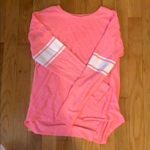 A pink old navy shirt